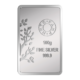 Tree 999.9 Purity 100gm Silver Bar